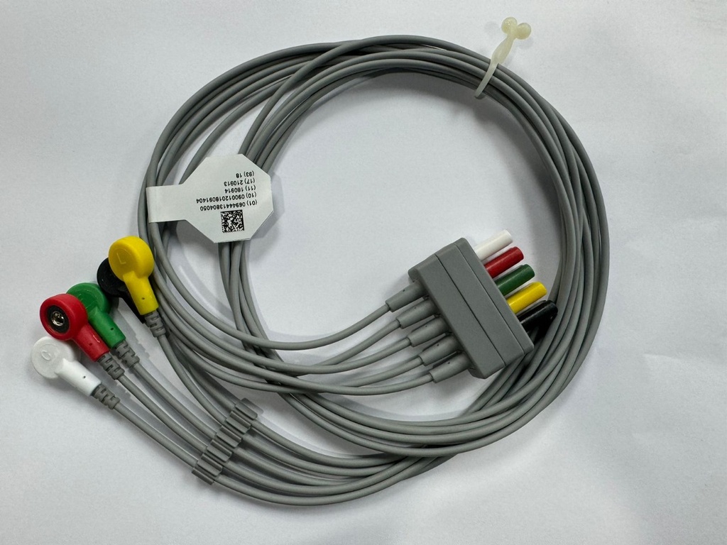 CABLE RAMAL REUSABLE DE ECG DE 5 RAMALES TIPO BROCHE IEC, 1,0M, SERIE X